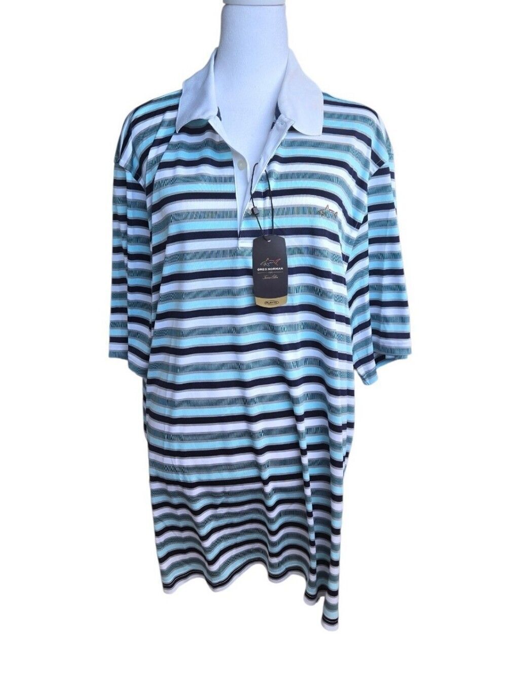 Greg Norman Mens Size XL Multicolor Polo Golf Shirt